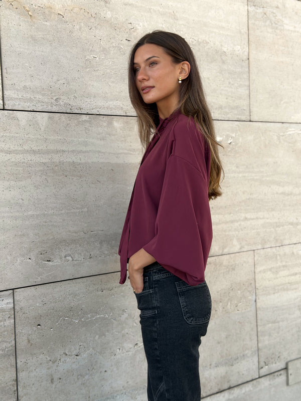 Blusa Sicilia Burdeo
