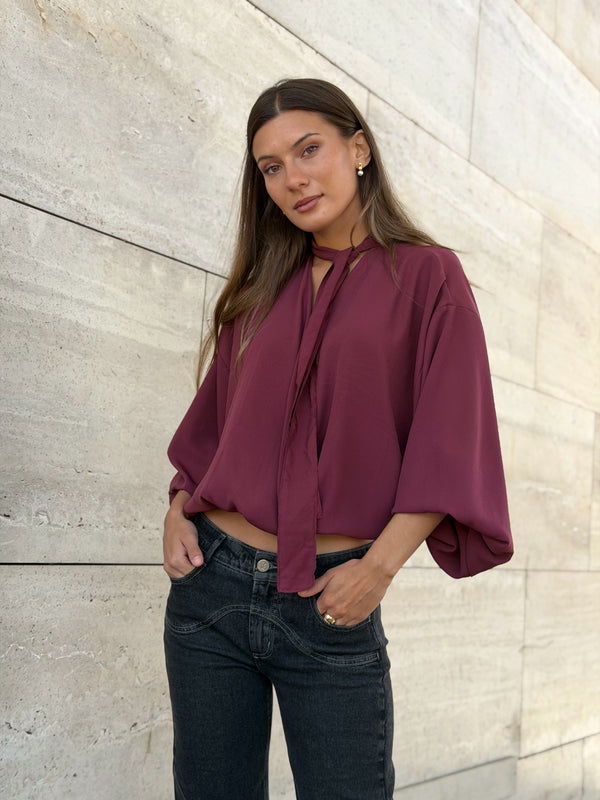Blusa Sicilia Burdeo
