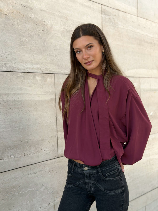 Blusa Sicilia Burdeo