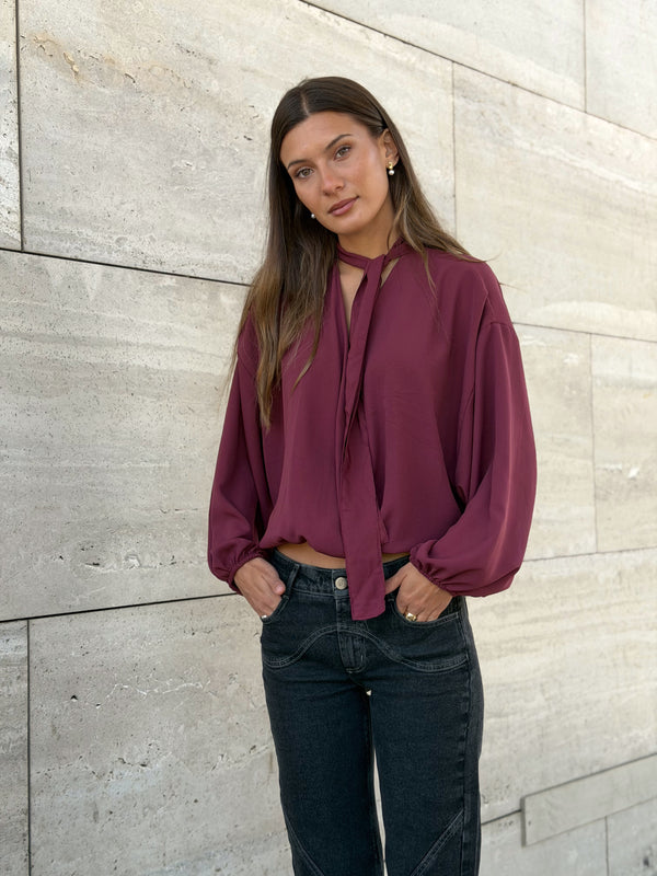 Blusa Sicilia Burdeo