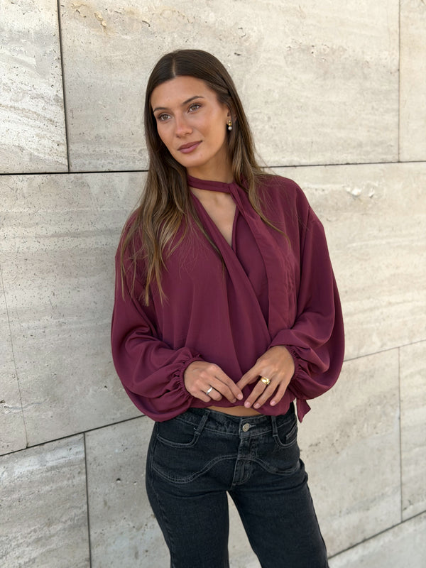 Blusa Sicilia Burdeo